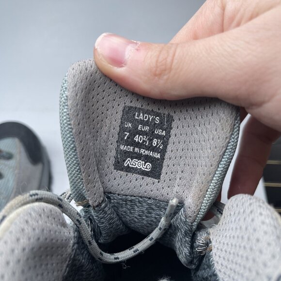 Asolo Gore Tex Voyager XCR Blue Tan Hiking Outdoors Trail Boots Womens Size 8.5 - Picture 16 of 16